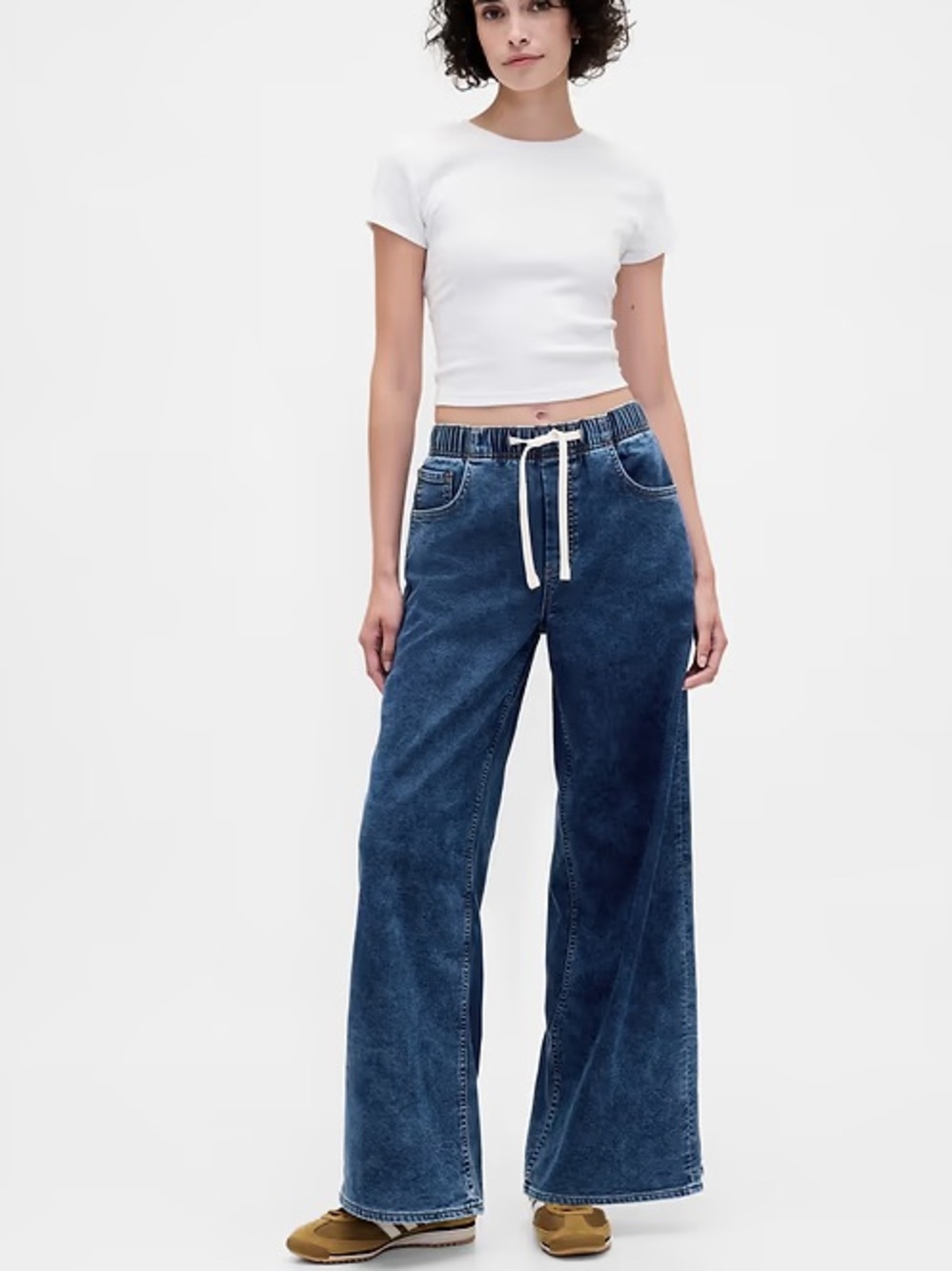 GAP Mid Rise Knit Denim Baggy Jeans Size XL